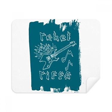 Imagem de Pano de limpeza para guitarra elétrica, instrumentos musicais, padrão azul, 2 peças, tecido de camurça