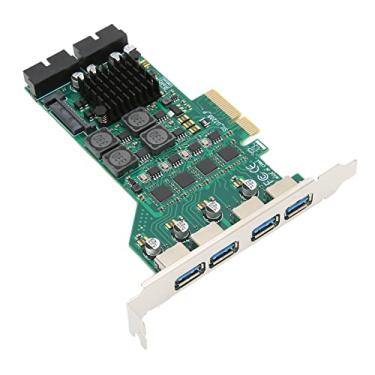 Imagem de Placa de expansão PCIe USB de 4 portas, placa de expansão PCIE para USB 3.0 com 4 canais independentes de 5 Gbps, fonte de alimentação 3A Placa adaptadora PCI Express USB 3.0, para para