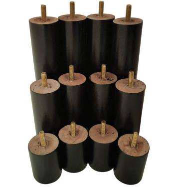 Imagem de 12 Pés de Madeira Anti Refluxo Conjunto de Pés para Cama Box