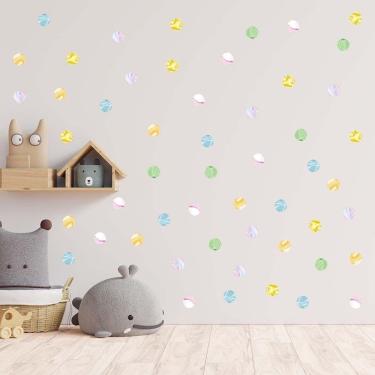 Imagem de Adesivo De Parede Decorativo Bolinhas De Gude Mármore