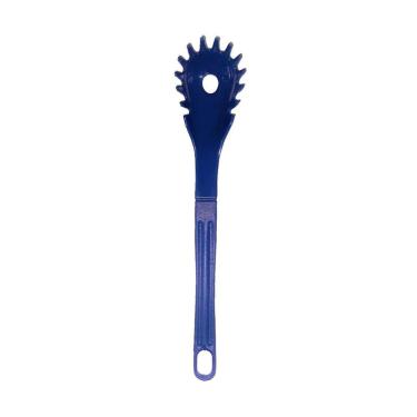 Imagem de Colher Pegador de Macarrão Nylon Talher Utensílio Azul 28cm