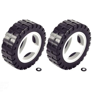 Imagem de Roda Menor Ø 140 mm e Calota Plástica Tramontina (2 un.) para Cortador de Grama CE35M2 e CE35P Tramontina