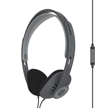 Imagem de Fones de ouvido Koss KPH30i on-Ear, microfone e controle remoto por toque, design de perfil D, com plugue de 3,5 mm, Dark Grey