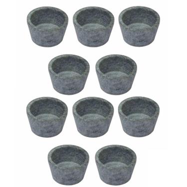 Imagem de Kit 10 Mini Molheira Tigela Molho Petisco Pedra Sabão 80ml