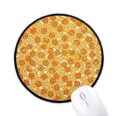 Imagem de DIYthinker Lanches em forma de roda papel de parede comida deliciosa tapete de mouse desktop escritório tapete redondo para computador