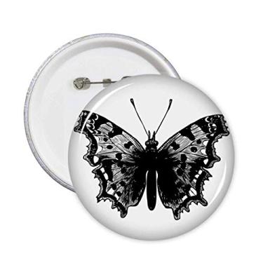 Imagem de Amostra de borboleta preta Art Deco presente alfinetes da moda emblema botão decoração acessório 5 peças