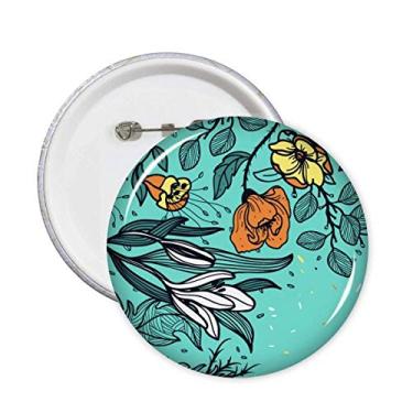 Imagem de Arte Moderna Lírio Camélia Desenho Alfinetes Emblema Botão Decoração Acessório 5 peças