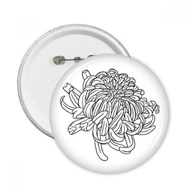 Imagem de Flor Planta Crisântemo, Alfinetes Redondos, Emblema de Botão, Decoração de Acessórios, 5 peças