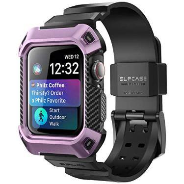 Imagem de SUPCASE [Unicorn Beetle Pro] Projetado para Apple Watch séries 9/8/7/6/SE/5/4 [45/44 mm], capa protetora robusta com pulseiras (roxo)