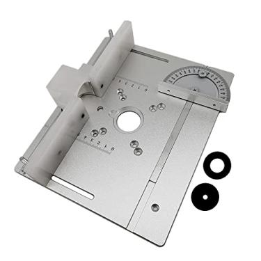 Imagem de Qudai Conjunto de 3 Router Table Insert Plate Liga de Alumínio Madeira Fresadora Flip Board Máquina de Aparar Gravação Ferramenta Auxiliar Bancadas de Carpintaria