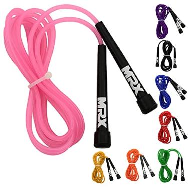 Imagem de Corda de PVC MRX de 22,86 cm para exercícios cardiovasculares – corda de pular versátil para crianças e adultos – ótima corda de pular para exercícios, rosa, 1-Pack