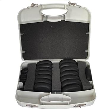 Imagem de Kit 23 Pedras Basálticas Vulcânicas Quentes P Massagem Estek