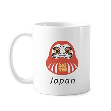 Imagem de Caneca clássica tradicional japonesa especial caixa de dinheiro copo de cerâmica branca presente com alças 350 ml