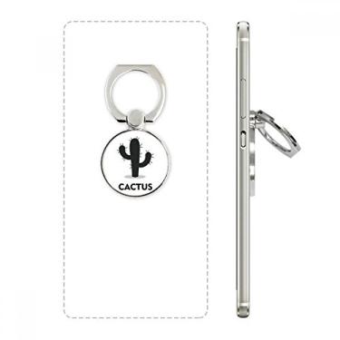 Imagem de Suporte de argola ajustável com contorno de suculentas de planta verde cacto