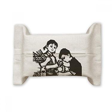 Imagem de Bolsa de linho de algodão para meninos e meninas, microscópio, patriotismo facial