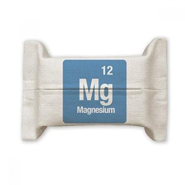 Imagem de Bolsa de linho de algodão com elemento químico de magnésio para lenços faciais