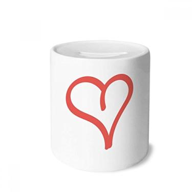 Imagem de DIYthinker Caixa em forma de coração para o dia dos namorados, caixa de moedas de cerâmica, presente de cofrinho