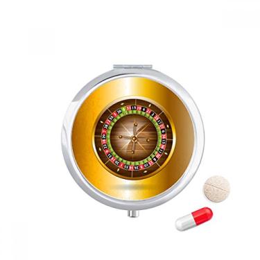 Imagem de Caixa de comprimidos com ilustração realista de cassino, porta-comprimidos, caixa de armazenamento de medicamentos