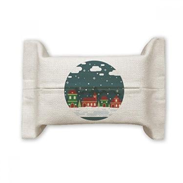 Imagem de Bolsa de linho de algodão para casa na árvore da nuvem com flocos de neve