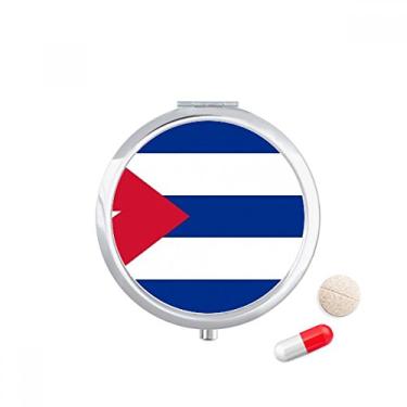 Imagem de Cuba Bandeira Nacional América do Norte Estojo de Comprimidos com Bolso para Remédio