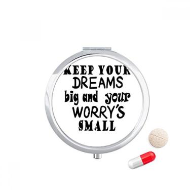 Imagem de Caixa de armazenamento de medicamentos com design de palavras inglês Dream and Worry