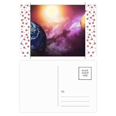 Imagem de Planeta Terra, vermelho, azul, colorido, Natal, Natal, celebração, cartão postal Blessing Mailing Card