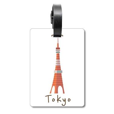 Imagem de Local Japanese Tyoko Tower Mala Etiqueta de Bagagem para Cartão de Bagagem