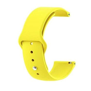 Imagem de Pulseira Extra 22mm Amazfit Stratos 2 2S 3 / GTR 2 GTR 47mm Silicone [FIT IT] (Amarelo)
