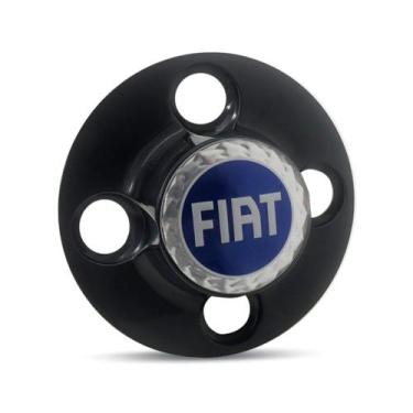 Imagem de Calota Centro Roda Ferro Fiat 500 Emblema Azul - Gfm - Calotinha