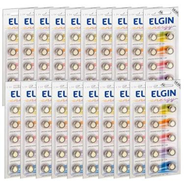 Imagem de Pilha Alcalina LR1130 Elgin Bateria LR54 AG10 kit 200 unidades