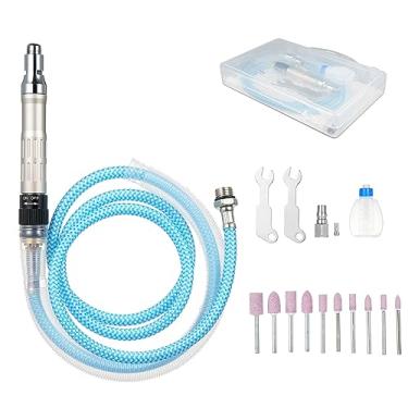 Imagem de CIADAZ Moedor de ar tipo lápis com mangueira de ar 2 pinças Caneta rotativa pneumática de 1/4 de polegada Velocidade contínua Lixadeira pneumática portátil Polidora Ferramenta de perfuração de gravaçã