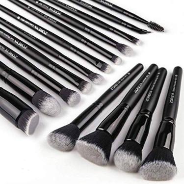 Imagem de Zoreya Makeup Brushes 15Pcs Maquiagem Escova Set Premium Synthetic Kabuki Brush Cosmetics Foundation Concealers Powder Blush Misturando Sombras de Olh