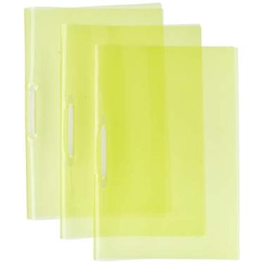 Imagem de Pasta Grampo Trilho Plastica Oficio Amarela - Pacote com 10, ACP, 1039AM, Amarelo, pacote de 10