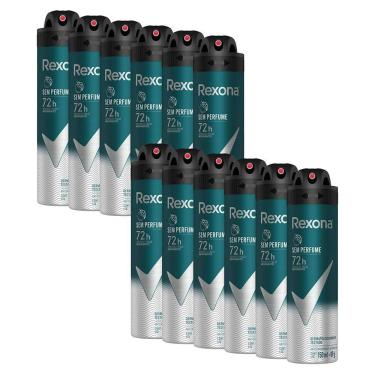 Imagem de Kit com 12 Desodorantes Antitranspirantes Rexona Men Sem Perfume 150ml