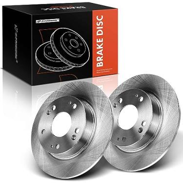 Imagem de A-Premium Rotores de freio a disco sólido traseiro de 10,24 polegadas (260 mm) compatíveis com modelos selecionados Honda e Acura - Civic 2006-2015, CSX 2006-2011, ILX 2013-2015, conjunto de 2 peças