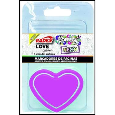Imagem de Clips Colorido Marcador Pag Love Neon Com 6Un Blister - 102741
