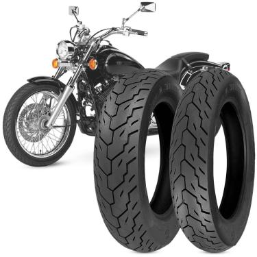 Imagem de 2 Pneu Drag Star Technic 170/80-15 77h 100/90-19 57h Iron