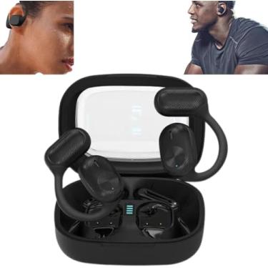 Imagem de Fone de ouvido Bluetooth 5.3 sem fio TWS com microfone compativel com todos os aparelhos modo de jogo de baixa latência prova d'água (Preto)