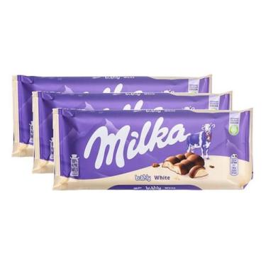 Imagem de Kit 3 Chocolate Milka Bubbly White 95G