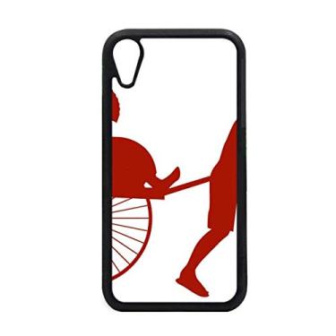 Imagem de Capa China Jinrikisha Culture Outline Pattern para iPhone XR para Apple Cover Phone Protection