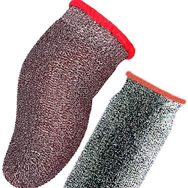 Imagem de MOMOFLY 60% de fibra de prata para os dedos (pacote com 10) anti-desalojamento tela sensível ao toque respirável anti-suor atirar dedo berço ajuste celular tablet dispositivos