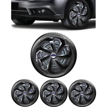 Imagem de Jogo 4 Calotas Esportivas Spider Grafite/Preto aro 14 FOR Novo Ka Hatch Sedan Fiesta Hatch Sedan Focus Hatch Sedan