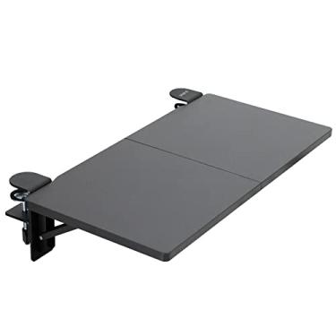 Imagem de VIVO Extensor de mesa de 61 cm x 30 cm (14 incluindo grampos), bandeja de teclado dobrável, suporte de mesa para mesas de sentar, preto, DESK-EXT24