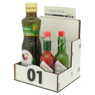 Imagem de Porta Comanda Guardanapo Azeite Temperos Galheteiro Restaurante Branco (30)