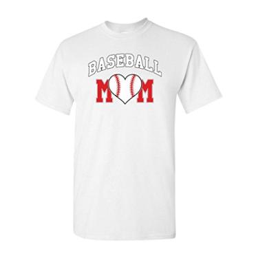 Imagem de Camiseta adulta Baseball Mom Sports Novelty DT, Branco, M