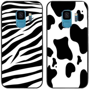 Imagem de 2 peças zebra vaca leite impresso TPU gel silicone capa de telefone traseira para Samsung Galaxy todas as séries (Galaxy S9)