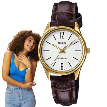 Imagem de Relógio De Pulso Casio Feminino Analógico Dourado Redondo Pequeno Mode