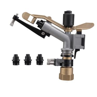 Imagem de Aspersor de irrigação agrícola de 2,5 cm, irrigador de gramado, pistola de irrigação, spray de irrigação de grande área, 360°, rotativo, fazenda, gramado, jardim, irrigação, rosca fêmea, liga de