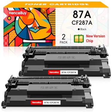 Imagem de HenceBuy 【2 pretos】 Substituição compatível para impressora HP 87A CF287A 87X CF287X para HP Laserjet Enterprise M506 M506dn M506n M506x M501n M501dn M527f M527dn M527z