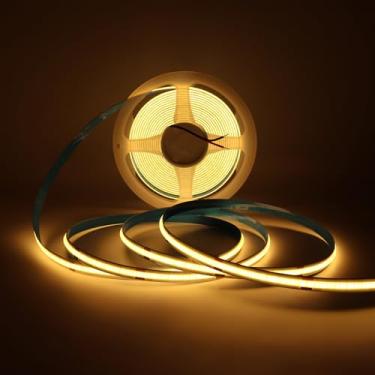 Imagem de MALIIGAZA Fita de luz LED COB 12V 2700K cor amarela quente, 480LEDs/m 16,4FT CRI> 90, f...